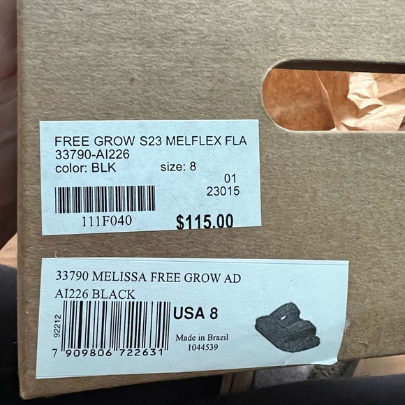 Black Melissa Free Grow Sandals - Picture 2 of 3